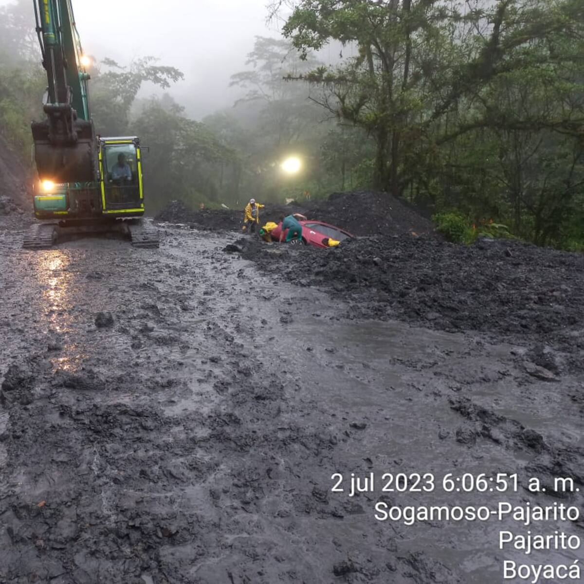 Transversal del Cusiana de nuevo cerrada por deslizamiento en Quebrada Negra
