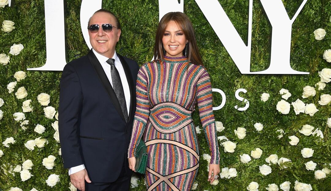 Tommy Mottola y su esposa Thalia 
