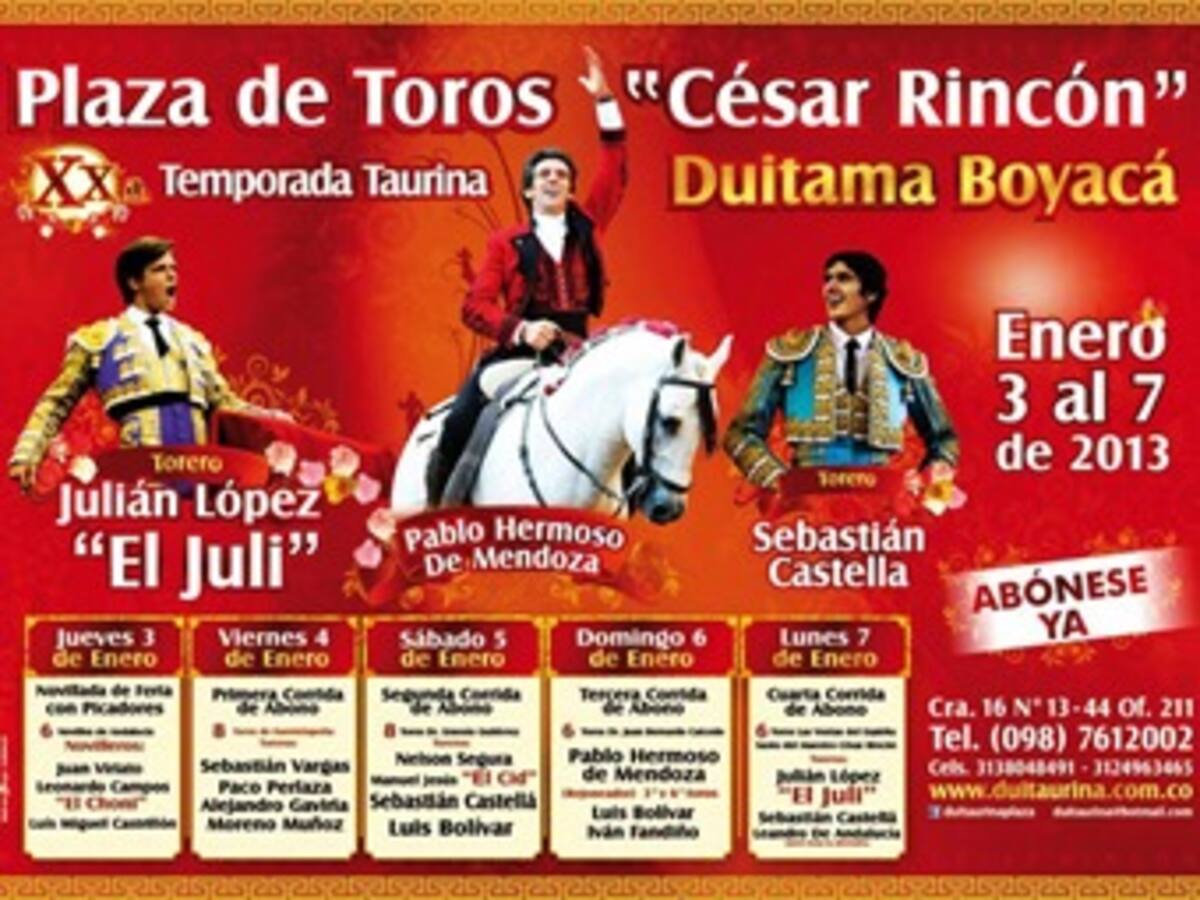 Todo listo para la temporada taurina 2013 en Duitama, Boyacá