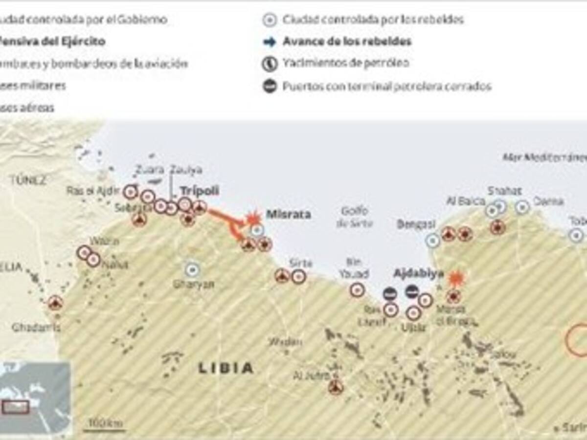 Este es el mapa de la guerra en Libia
