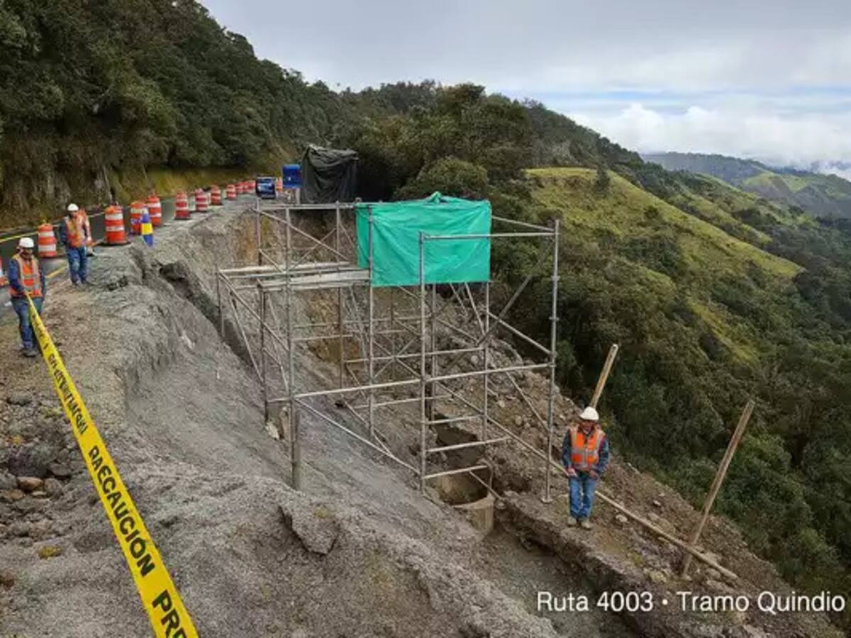 Invías avanza en operación y mantenimiento del cruce de la cordillera central entre Quindío y Tolima