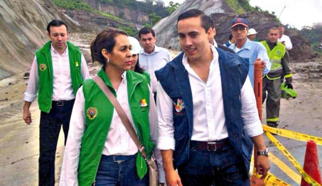 Exsecretaria de Infraestructura de Santander, Claudia Toledo y exgobernador, Richard Aguilar Villa