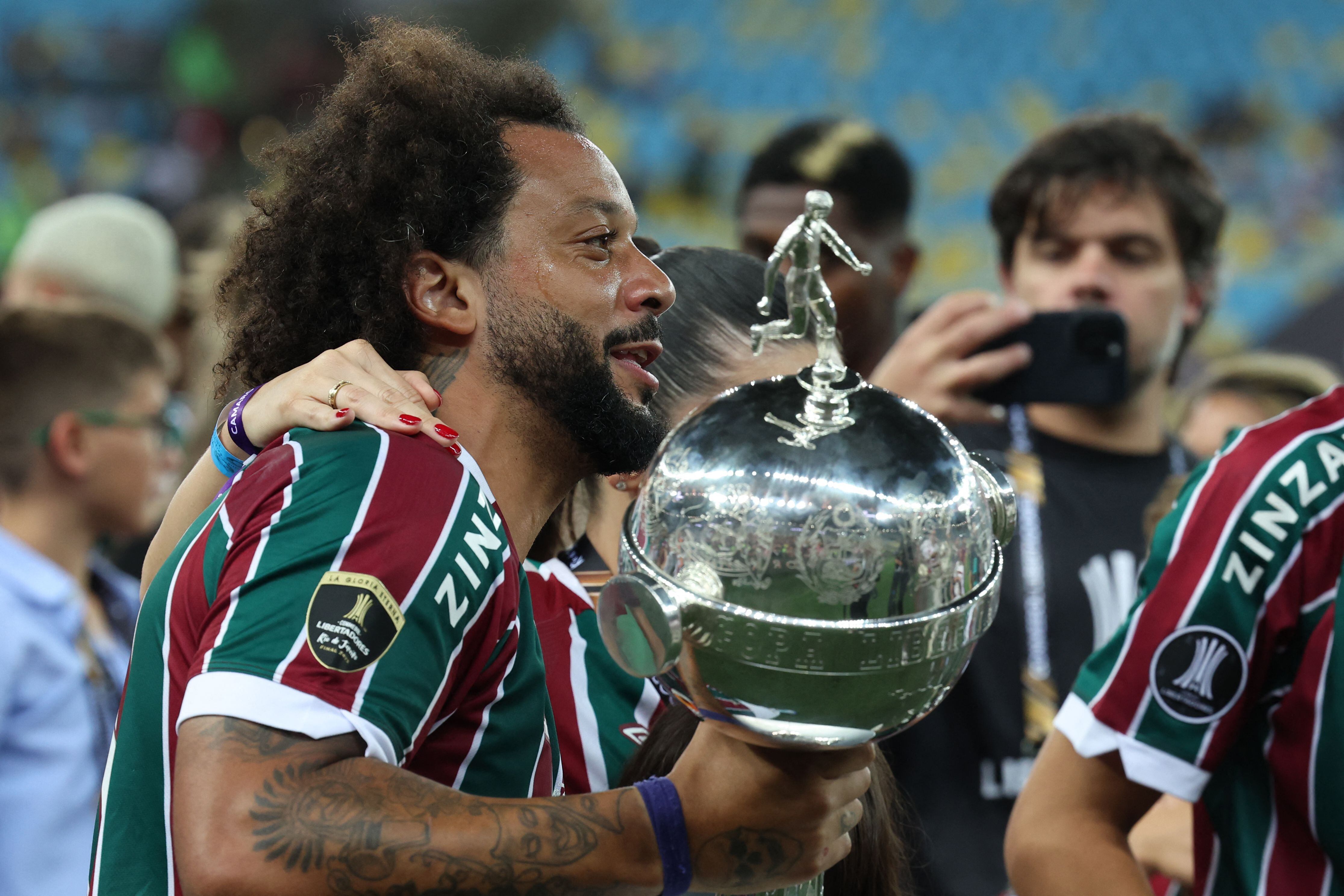 Marcelo celebrando la Copa Libertadores. (Photo by Pablo PORCIUNCULA / AFP) (Photo by PABLO PORCIUNCULA/AFP via Getty Images)