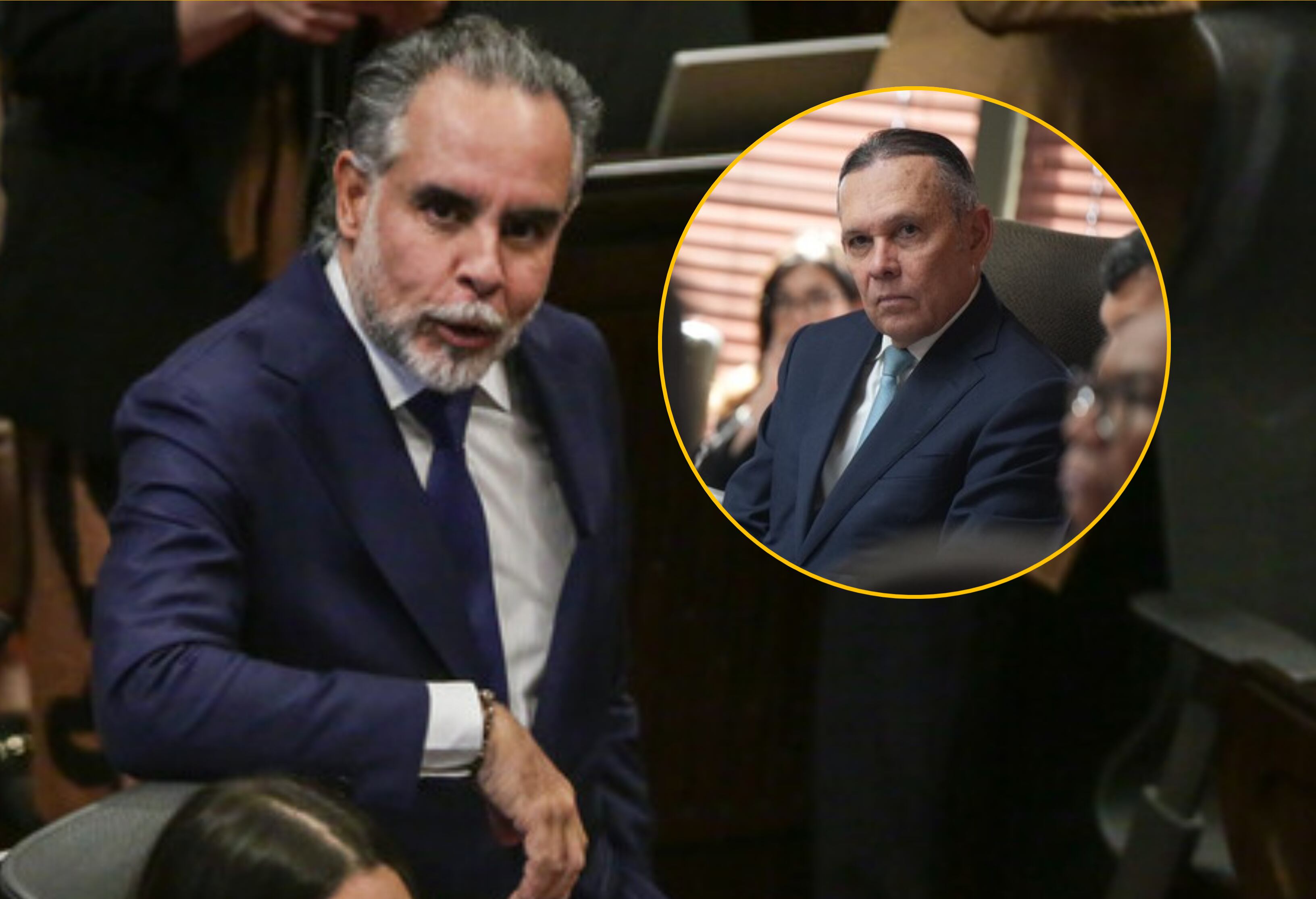 Armando Benedetti y Efraín Cepeda. Foto:  (Colprensa - Catalina Olaya) / (Cortesía: Corte Suprema de Justicia)