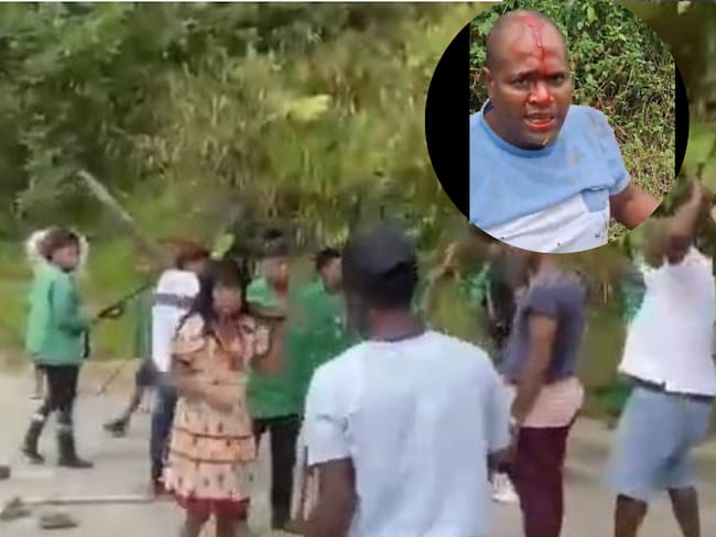 Enfrentamiento entre indígenas y conductores de Quibdó en Carmen de Atrato- fotos Taxinoticias