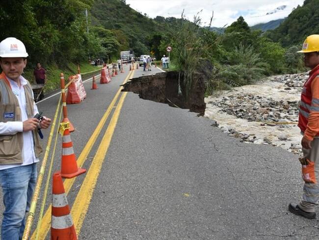 Lluvias causan cierre total en la vía Cúcuta- Bucaramanga . Foto: @UVRioPamplonita