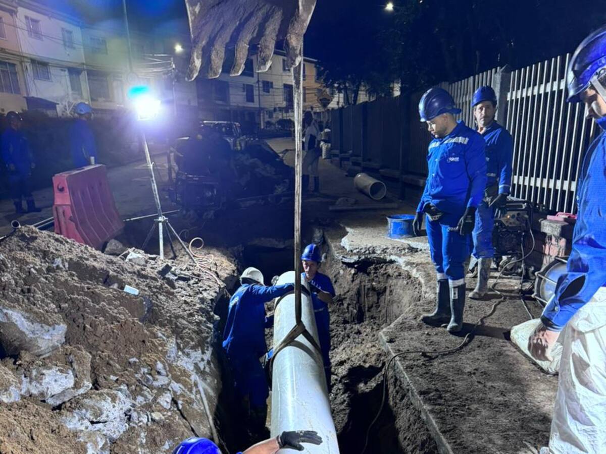 En Manizales finalizan los trabajos en una tubería y se restablece el servicio de agua