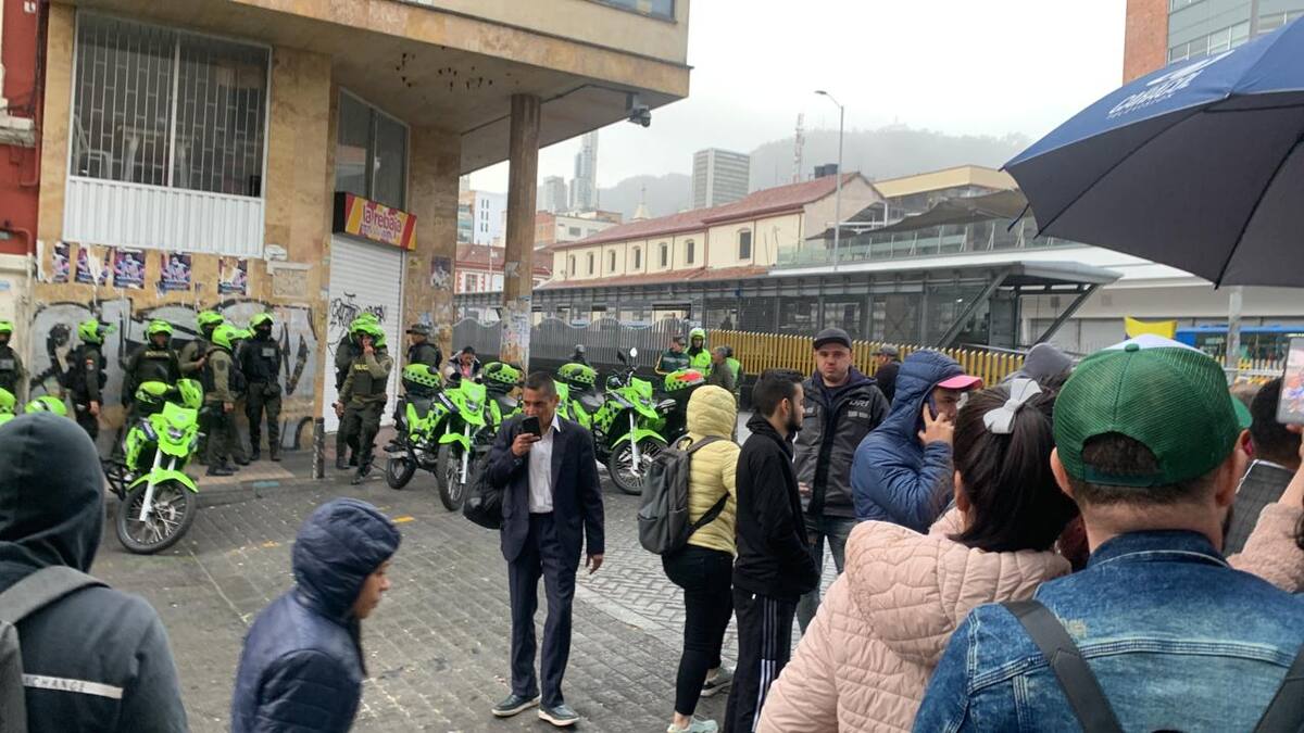 Operativo al contrabando sorprendió a los comerciantes de San Victorino