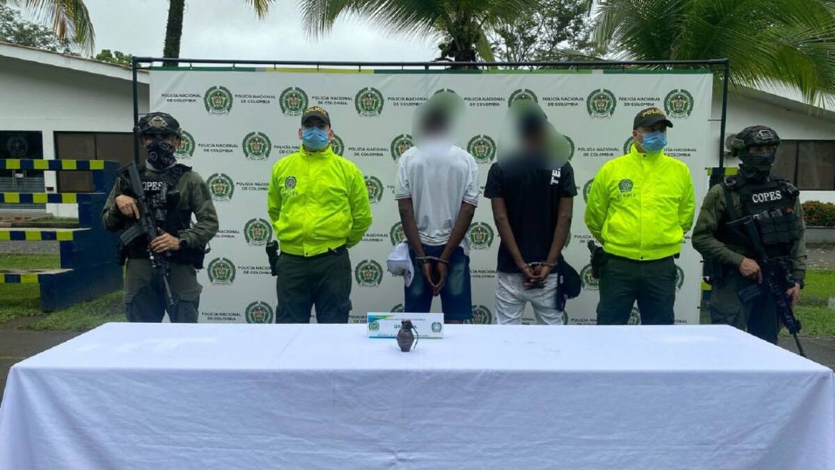 Detenidas dos personas relacionadas con ataques a la fuerza pública en Urabá