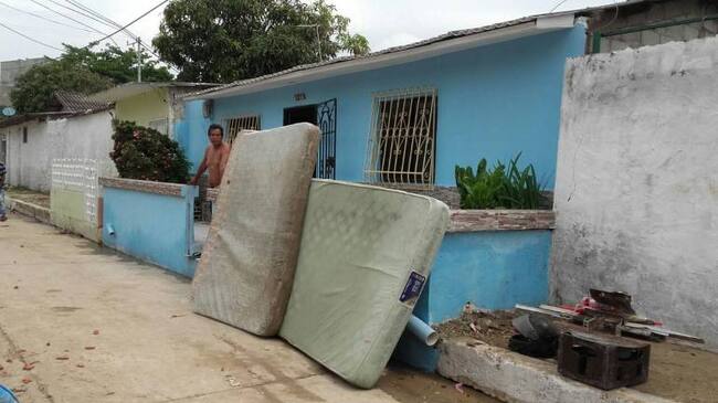 Afectados barrio Simón Bolivar, Barranquilla.