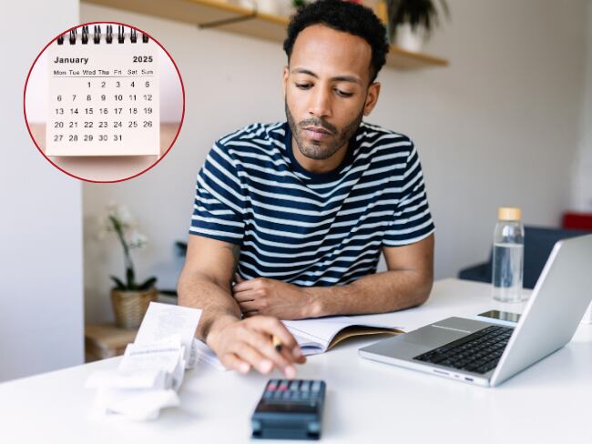 Imagen de referencia hombre calculando los impuestos/ Getty Images