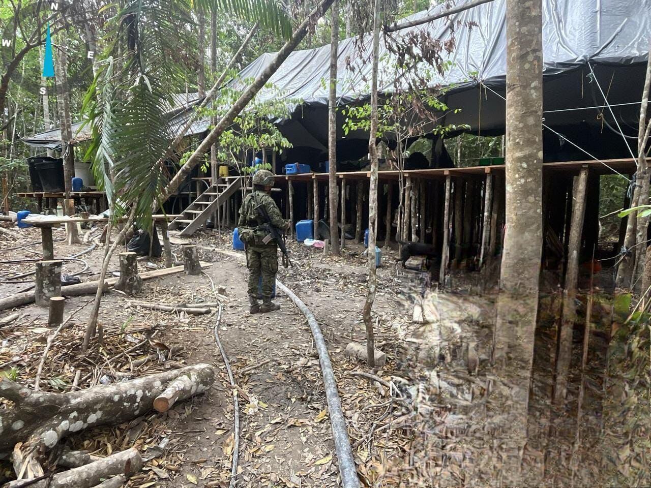 Megalaboratorio destruido en zona rural de Tibú / Foto: Ejército Nacional