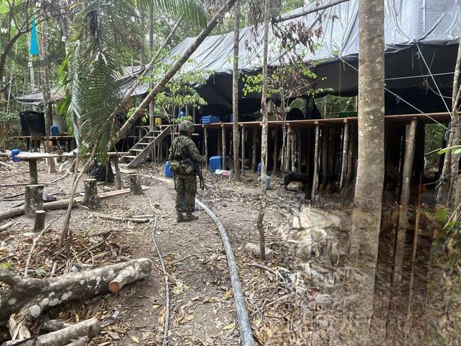Megalaboratorio destruido en zona rural de Tibú / Foto: Ejército Nacional