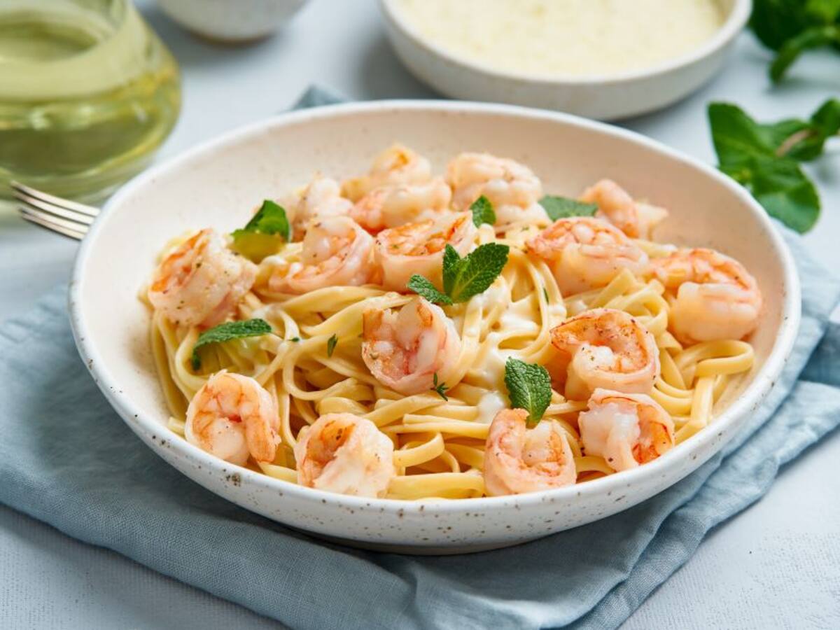 ¿Cómo hacer pasta con camarones?