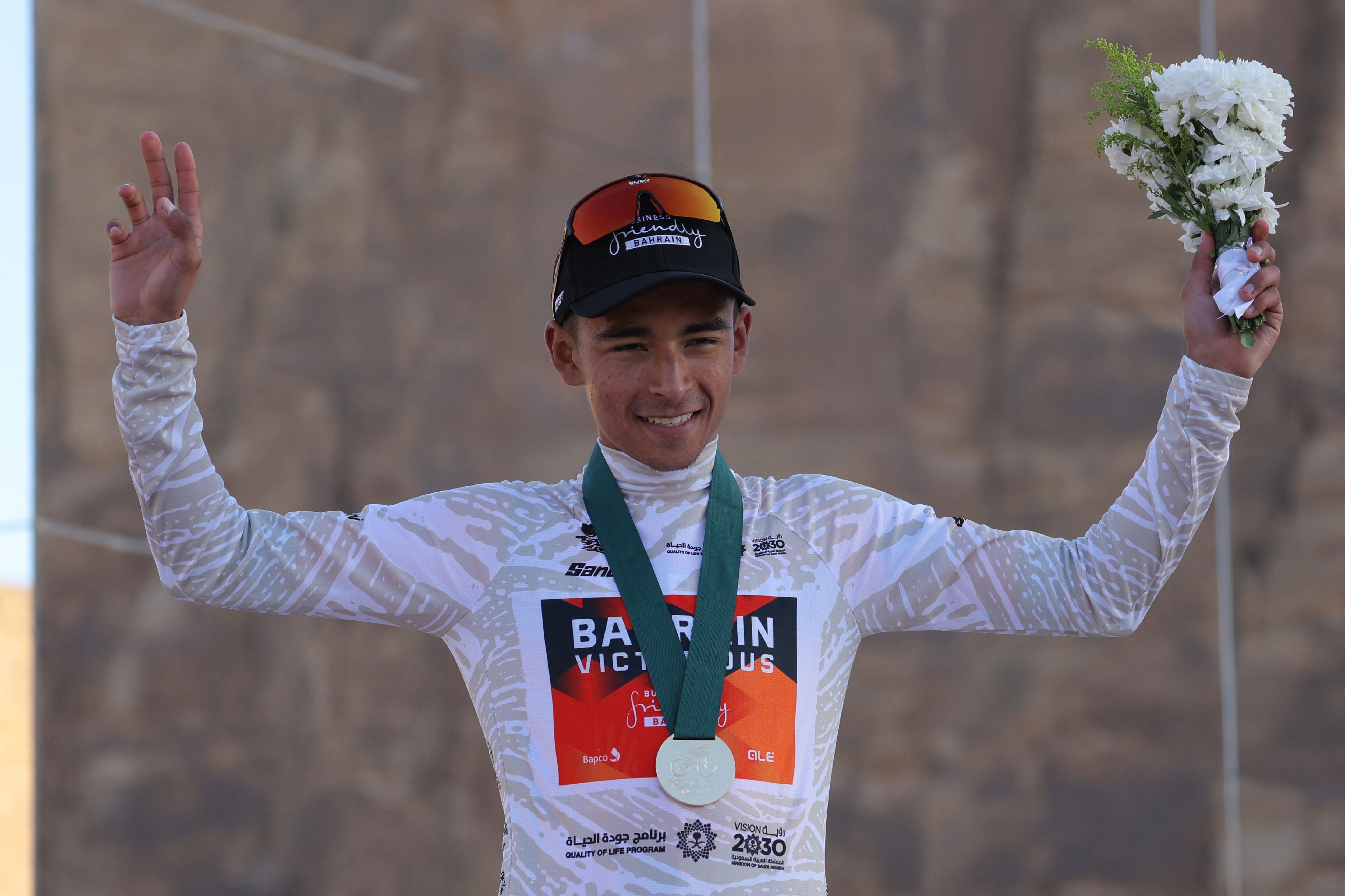 Santiago Buitrago alcanzó el podio en la Vuelta a Andalucía. (Photo by Thomas SAMSON / AFP) (Photo by THOMAS SAMSON/AFP via Getty Images)