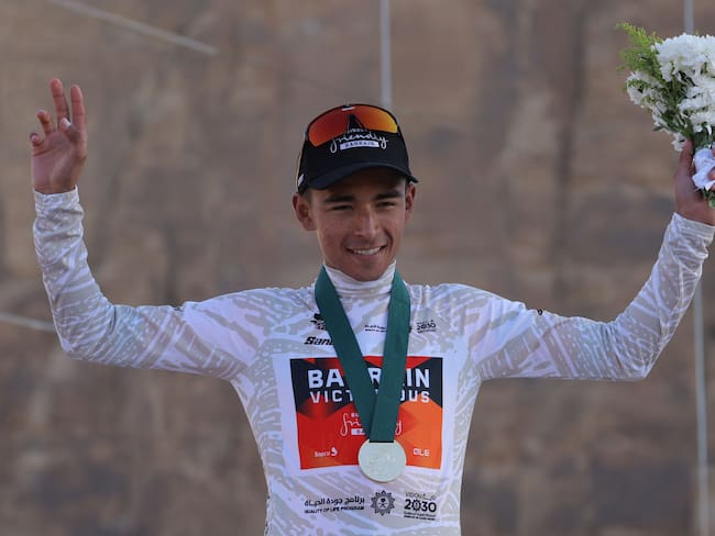 Santiago Buitrago alcanzó el podio en la Vuelta a Andalucía. (Photo by Thomas SAMSON / AFP) (Photo by THOMAS SAMSON/AFP via Getty Images)