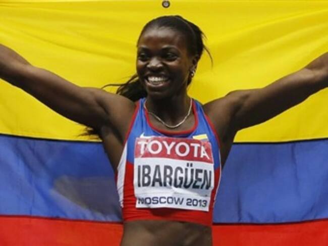 Caterine Ibargüen, ganadora de oro en el Mundial de Atletismo en Moscú. Foto: EFE