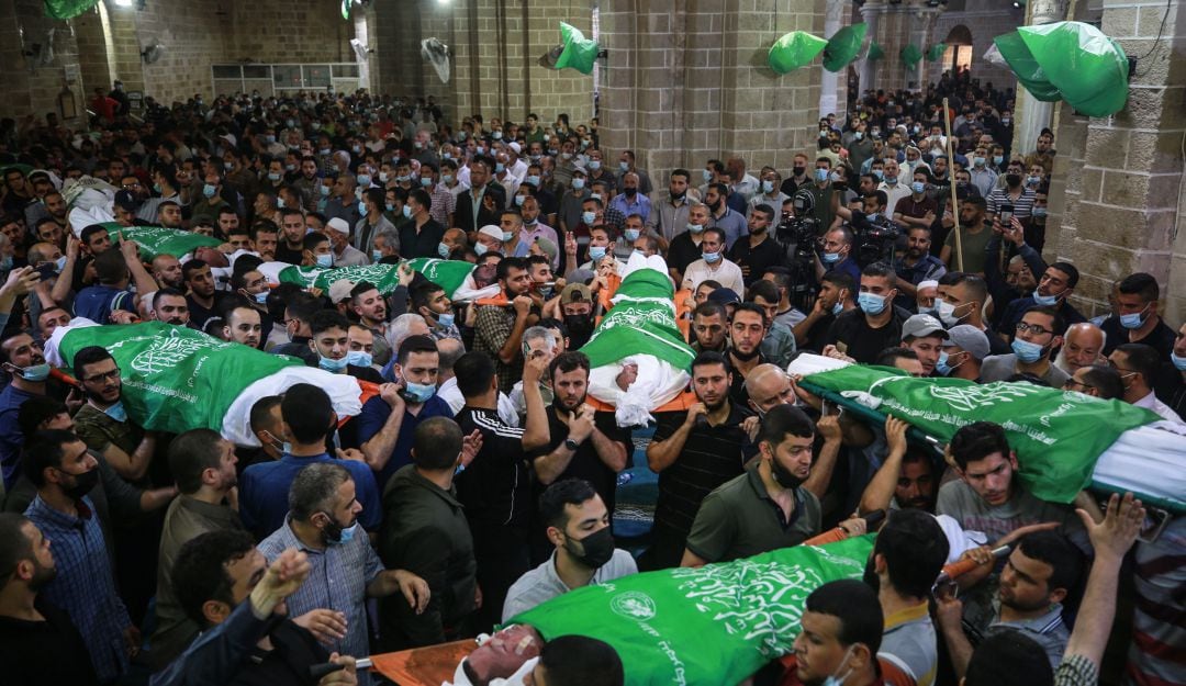 Funeral de palestinos en Gaza