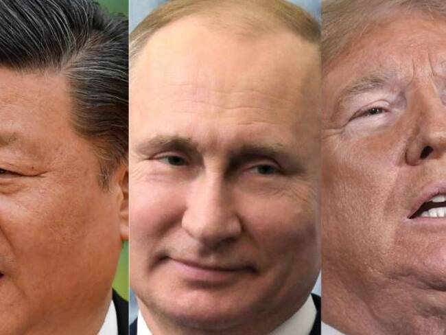 Xi Jingping, Valdimir Putin y Donald Trump