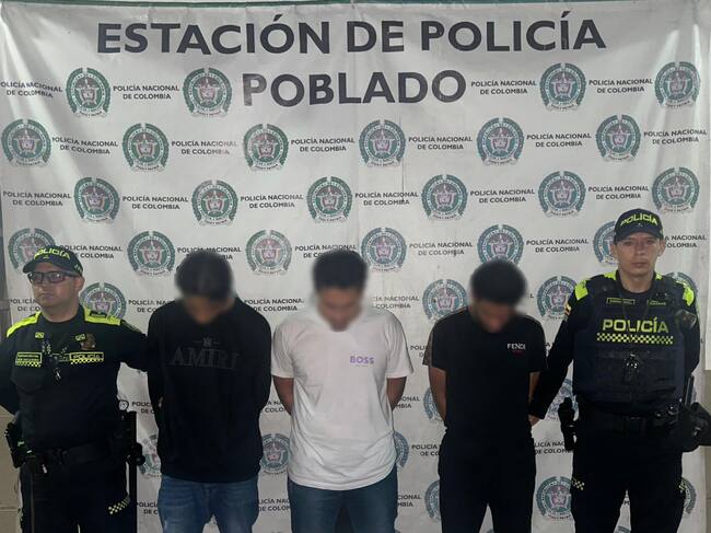 Capturados por hurto. Foto: Policía Metropolitana