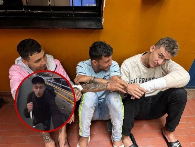 Arles Luis Olivares Rodríguez, Donafer Alejandro Lunar Benítez y Reinel Antonio Granadilla Sangroni, quienes fueron capturados por servidores de la Seccional de Tránsito de la Policía de Cundinamarca.