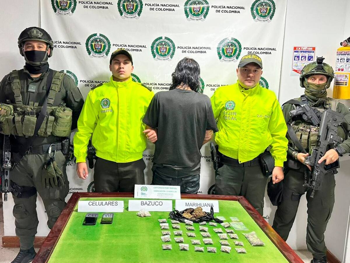 Alias ‘Trapeadora’ fue capturado en Pácora (Caldas) por vender droga en sitios deportivos
