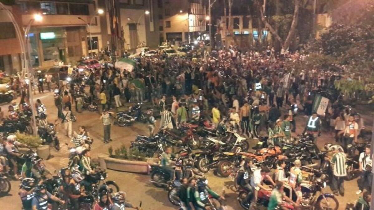 Hinchas de Nacional en Medellín