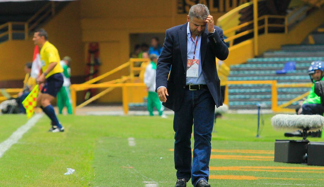 'Teacher' Berrío durante su época como director técnico del Deportivo Pasto.
