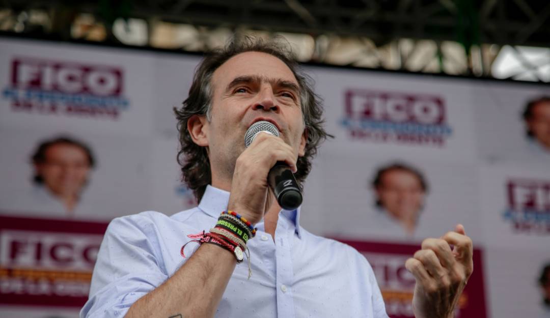 BOGOTÁ. Mayo 17 del 2022. Evento del candidato a la presidencia Federico Gutiérrez en la plaza de Los Mártires del centro de Bogotá. (Colprensa - Mariano Vimos)