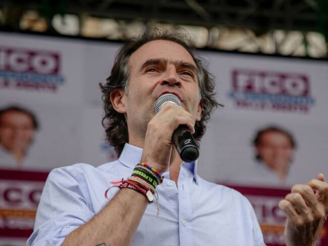 BOGOTÁ. Mayo 17 del 2022. Evento del candidato a la presidencia Federico Gutiérrez en la plaza de Los Mártires del centro de Bogotá. (Colprensa - Mariano Vimos)