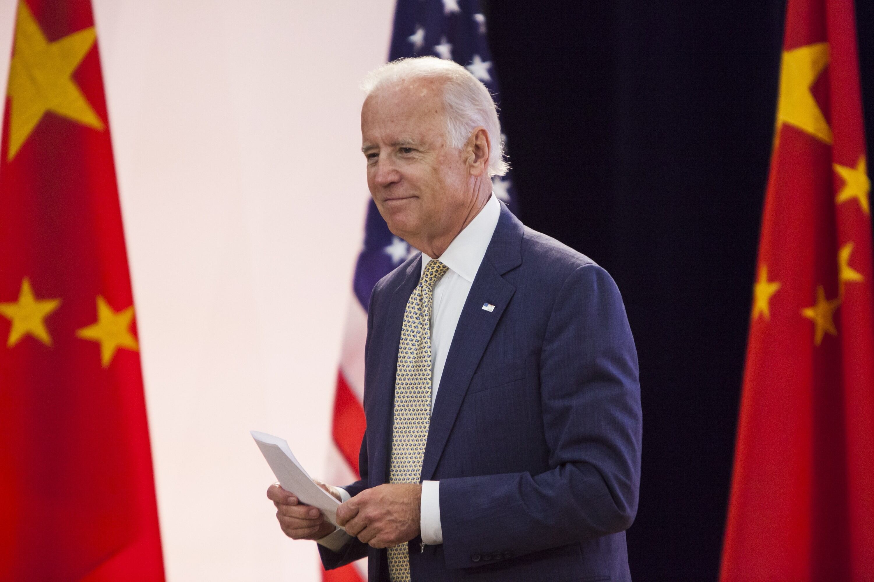 WASHINGTON, USA - JUNE 23: U.S. Vice President Joe Biden at the Strategic and Economic Dialogue being held at the State Department with China in Washington, USA on June 23, 2015. (Photo by Samuel Corum/Anadolu Agency/Getty Images)