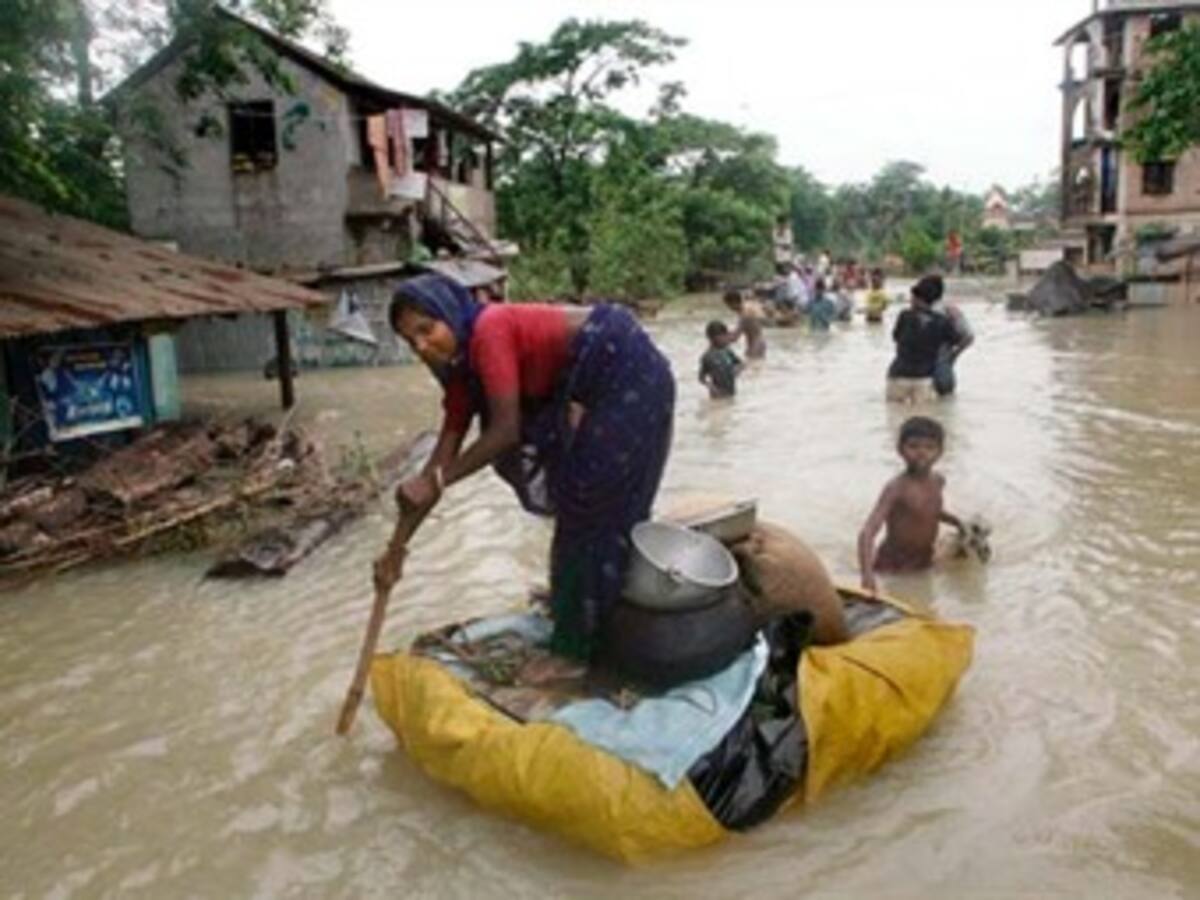 Las inundaciones en el noreste de la India afectan a más de 200.000 personas