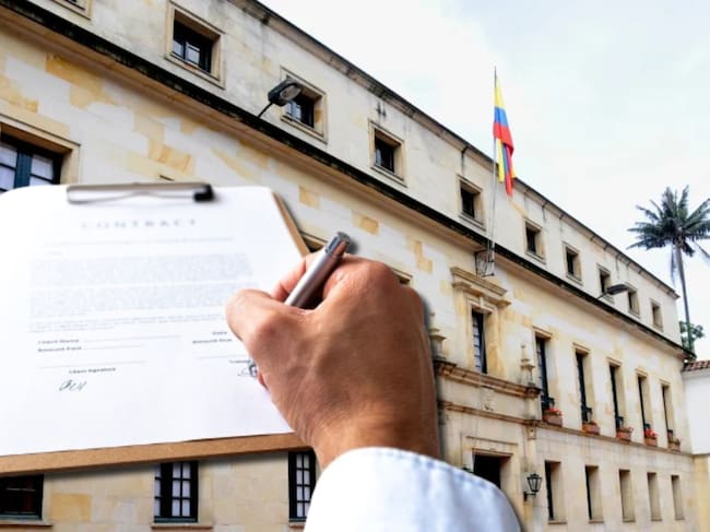 Sede de la Cancillería e imagen de referencia. Foto: Cancillería / Getty Images