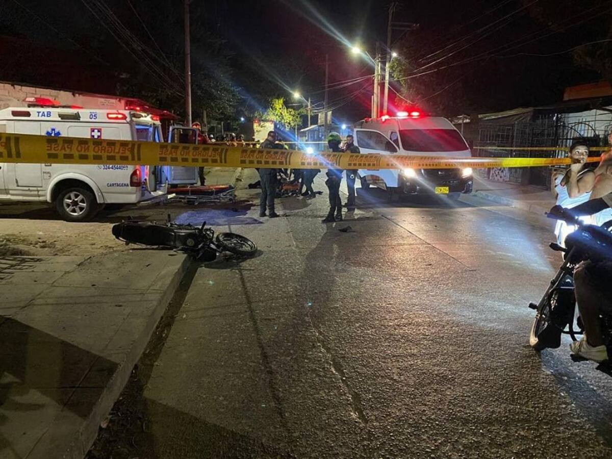 Un muerto y dos heridos dejó accidente en la avenida Pedro Romero de Cartagena