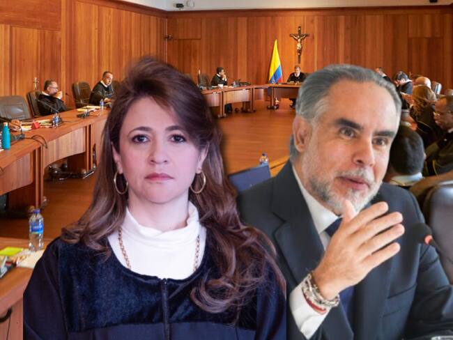 Magistrada Cristina Lombana y ministro Armando Benedetti | Fotos: Corte Suprema y Presidencia