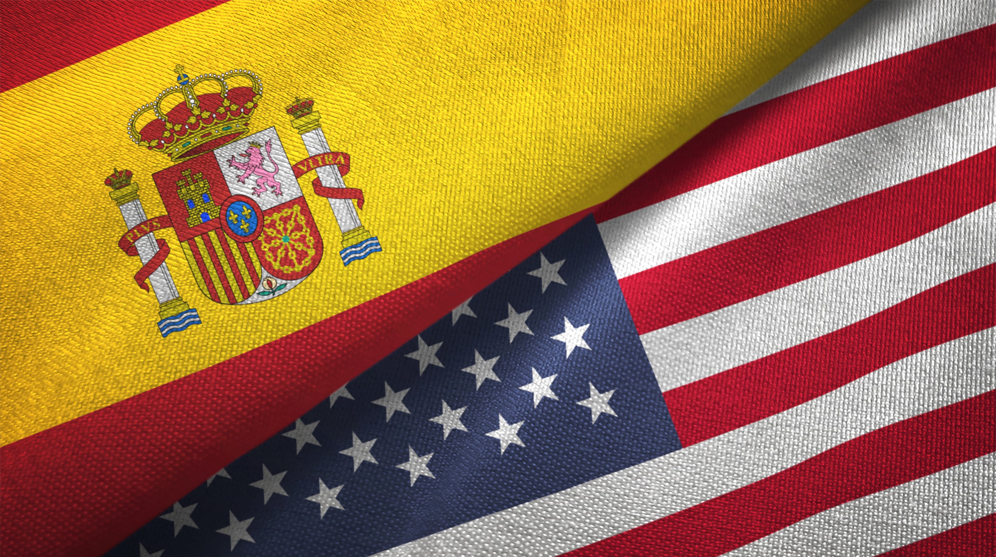 Banderas de España y Estados Unidos. Foto: Getty Images