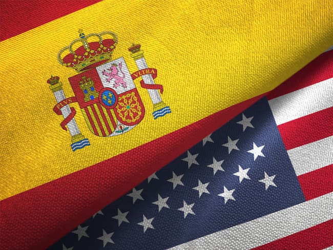 Banderas de España y Estados Unidos. Foto: Getty Images