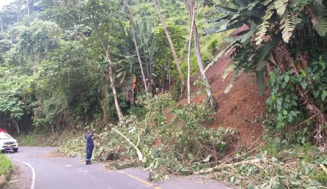 Deslizamiento en vías de Caldas