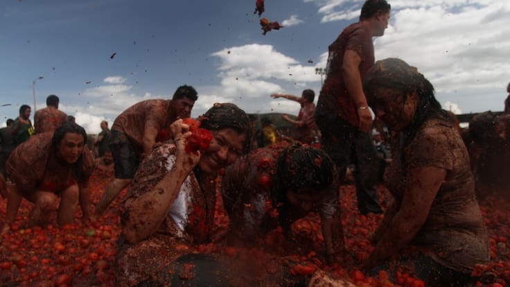 La Gran Tomatina Colombiana espera miles de visitantes en Sutamarchán