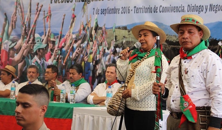 Popayán. 07 de septiembre de 2016. Indígenas y afrodescendientes del Cauca dan respaldo al Sí para el plebiscito.. Foto: Colprensa