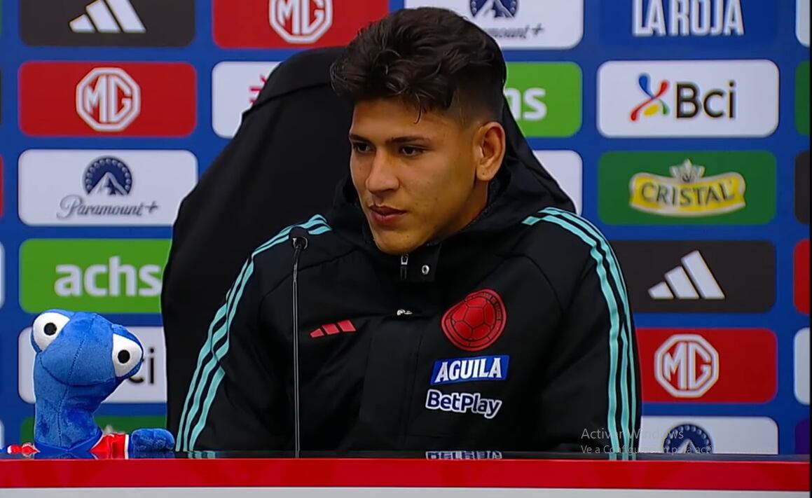 Jorge Carrascal en rueda de prensa post partido. Foto: Captura de pantalla/transmisión