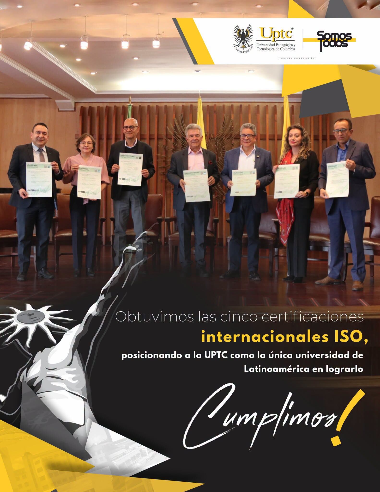 "Hoy en día estamos certificados para poder hacer cualquier concurso público de organismos estatales del país", Enrique Vera rector de la UPTC.