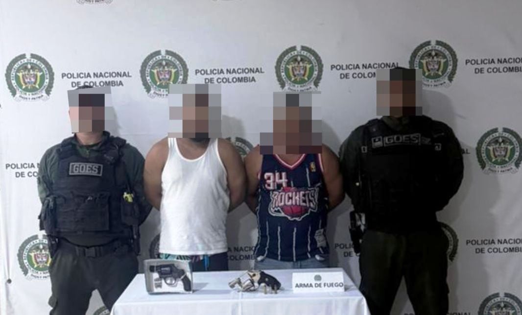 Fueron capturados “Juancho” y “Kike” con dos revolver calibre 38 mm