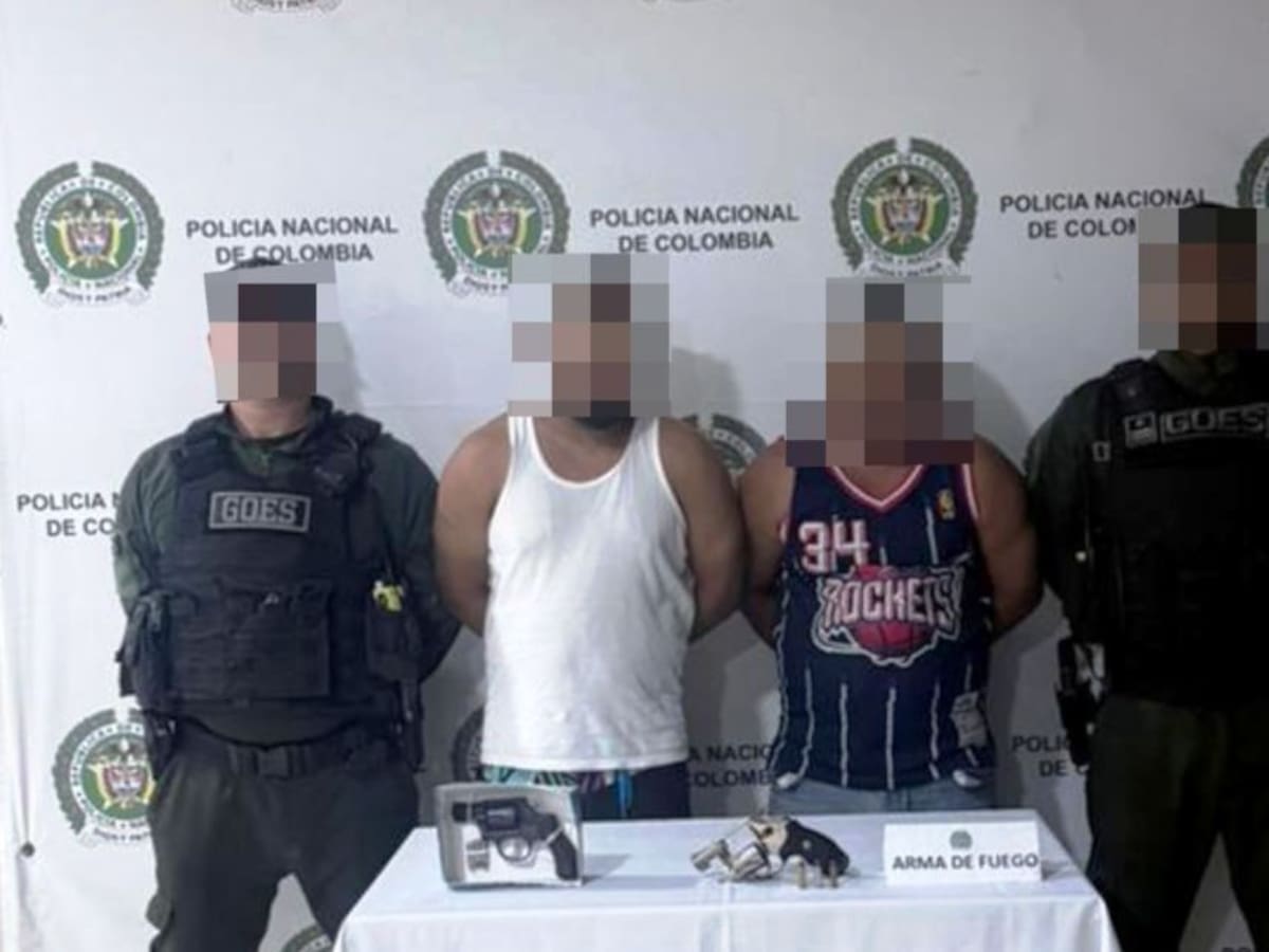 Fueron capturados “Juancho” y “Kike” con dos revolver calibre 38 mm