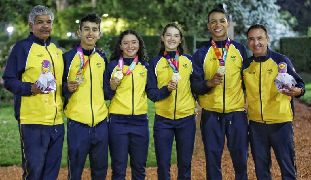 Parte de la delegación Colombiana en los Juegos Sudamericanos de la Juventud