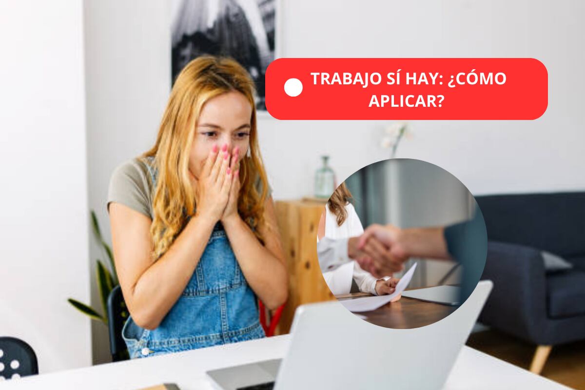 Trabajo sí hay, mujer celebrando que encontró empleo - Getty Images