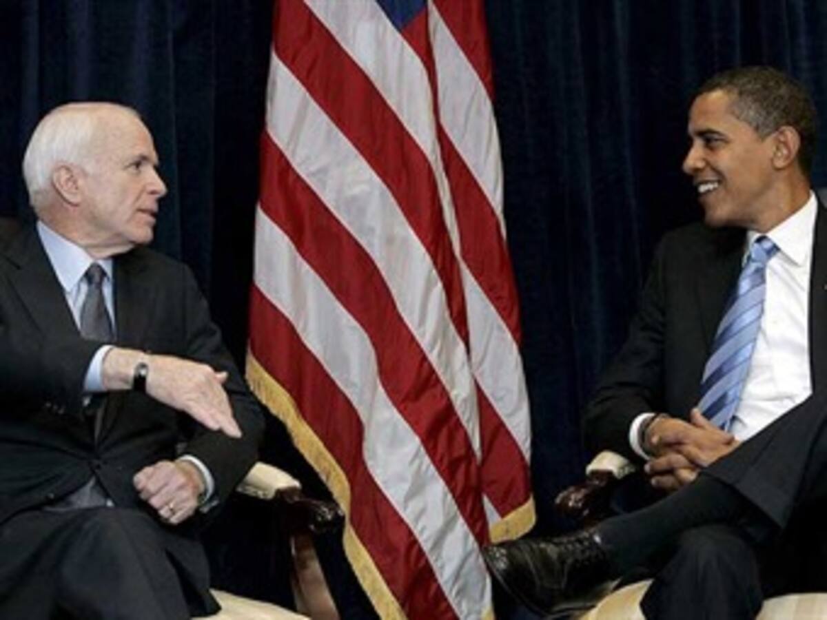 Obama y McCain acuerdan trabajar en forma conjunta