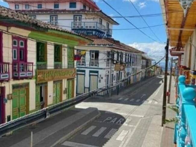 La calle del tiempo detenido en el municipio de Filandia, Quindío