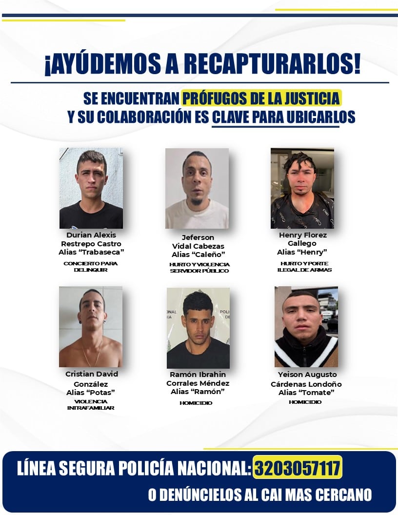 Foto: Policía Metropolitana de Pereira