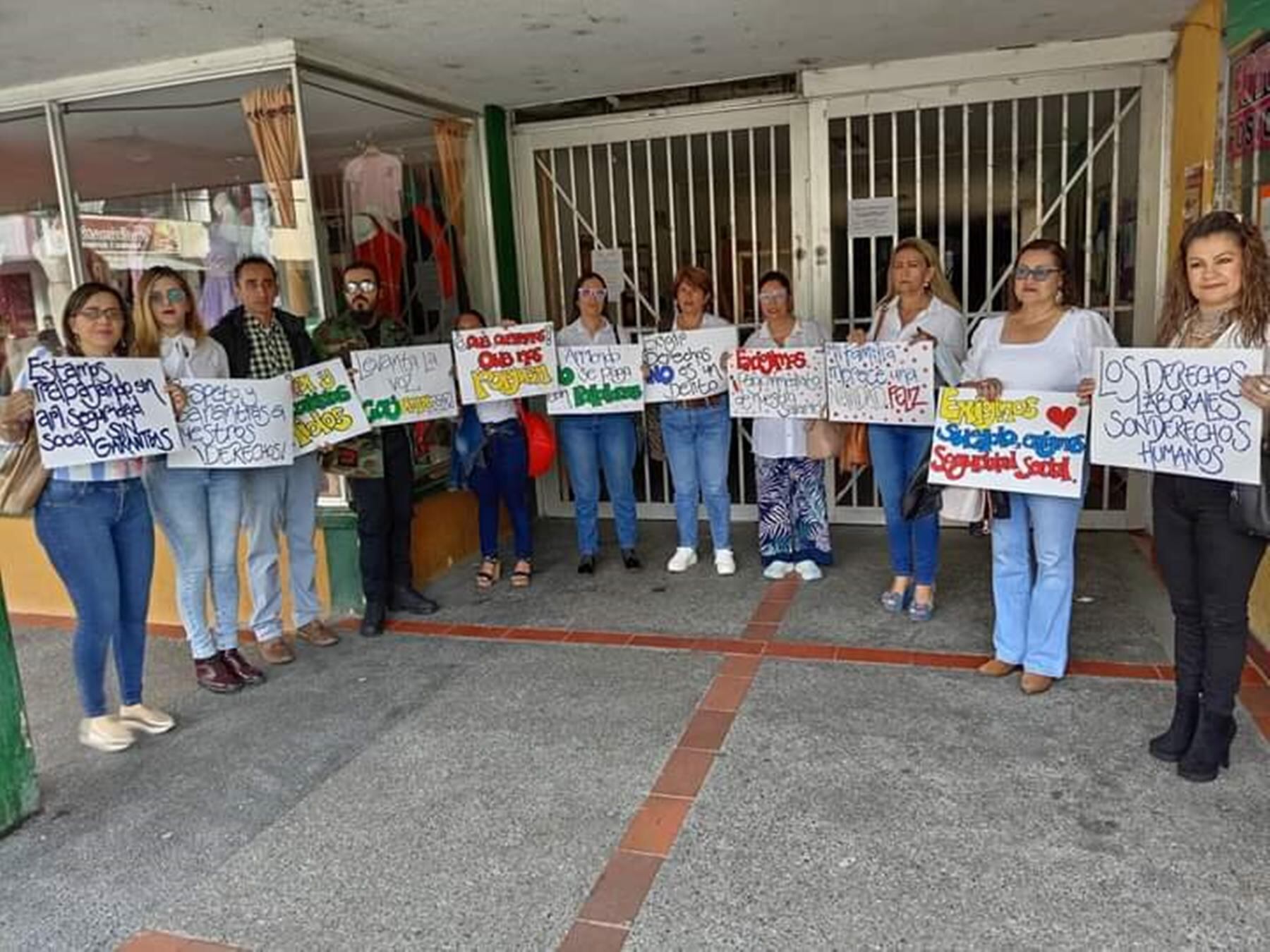 Protesta en el municipio de Cajamarca, Tolima